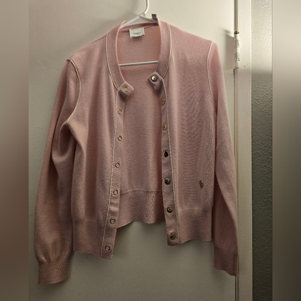Burberry Pink Women's Sweater Inside Shirt - Picture 8 of 9